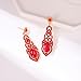 YINLI Fashion Rhinestone Drop Dangle Earrings Red Crystal Bridal Wedding Teardrop Chandelier Earrings for Women (Style12)