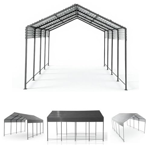 �X�`�[���� �Ԍ� �K���[�W �J�[�|�[�g L3×W4.5×H2.5m ��� �������b�L�|�� ���̓h�� �Ȉ� �q�� ��p�G�L�X�p���V�����{���g�t�� �˕�/���J/���O���΍� ���ԃX�y�[�X (�O���[)