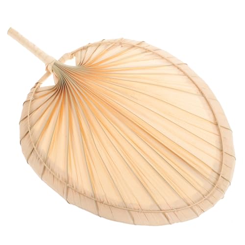 Ipetboom Abanico Vintage de Palma Natural Ventilador Portátil Chino Artesanal Fresco para Verano para Decoración de Fiestas y Hogar
