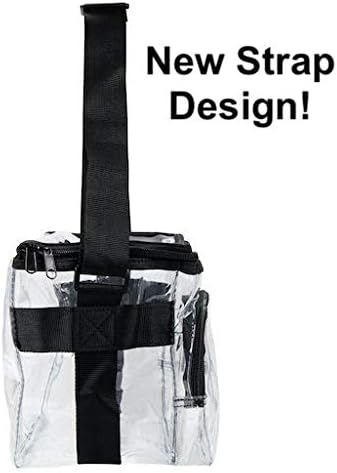 Medium Clear Lunch Bag See Through Lunch Box with Adjustable Strap with Front Storage Compartment Transparent Lunch Bags For Women and Men for Work