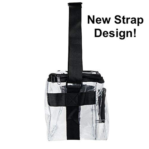 Medium Clear Lunch Bag See Through Lunch Box With Adjustable Strap With Front Storage Compartment Transparent Lunch Bags For Women And Men For Work #TOP1