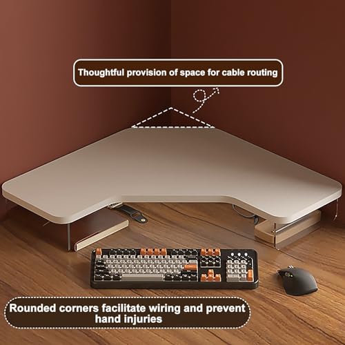 Support écran d'angle courbé pour ordinateur portable et PC de bureau marron