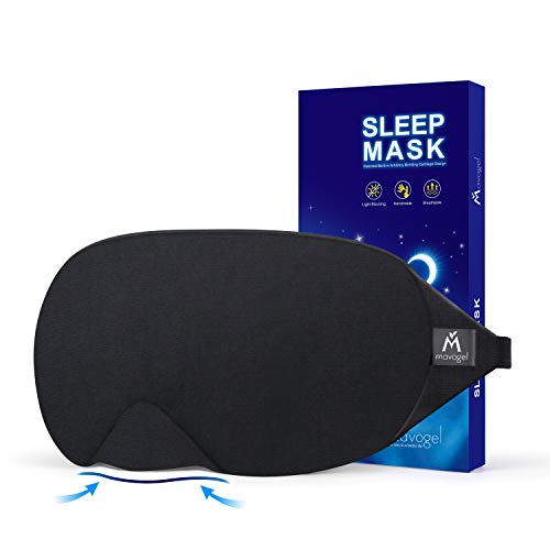 Mavogel Cotton Sleep Eye Mask - Updated Design Light Blocking Sleep Mask, Soft