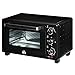 HOMCOM Mini four 1400 W 21 L - thermostat 230°C max - minuteur 60 min - 3 modes de cuisson - 4 accessoires inclus - acier inox. métal verre trempé noir