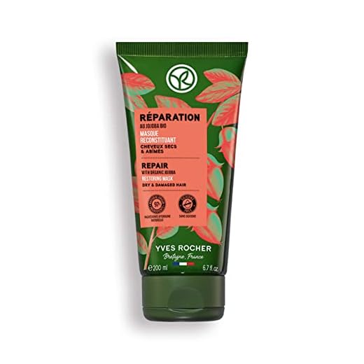 Yves Rocher Rekonstituierende Haarmaske mit Jojoba-Öl, beschädigtes Haar, nährt, repariert und schützt, 200 ml
