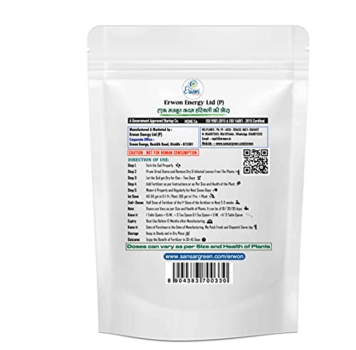 Image of Erwon Hibiscus Plant Fast Gro Food, Premium Essential Powerful Organic Fertilizer for Overall Growth of Hibiscus Plants, with Charged Micro-organism and ++ Micronutrients. (1800 gm)