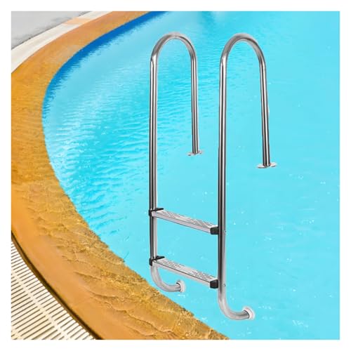 Escalera para piscina de acero inoxidable, 2 peldaños miniatura 1