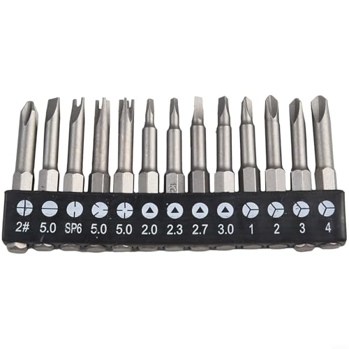 Juego de 13 destornilladores magnéticos de forma especial, PH, SL, triángulo, Y, U, cabeza de destornillador de tres o cuatro puntos, vástago hexagonal de 1/4, acero de aleación de cromo vanadio