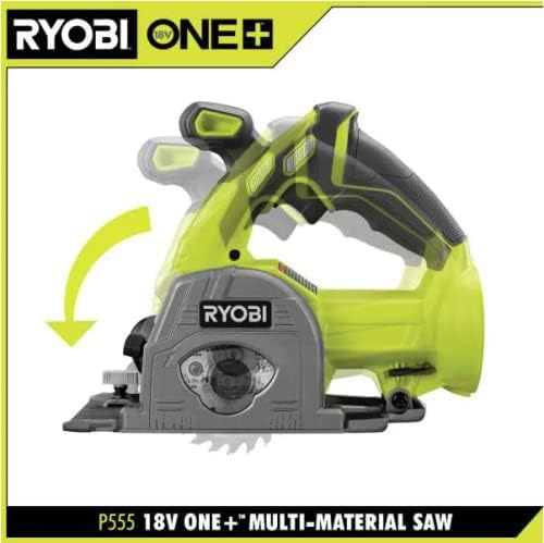 RYOBI ONEAND 18V Cordless 3-3/8 in. Multi-Material Plunge Saw Tool ONLY P555
