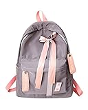 Linda Mochila Para el Instituto Mochila de Diario para Mujeres Gris