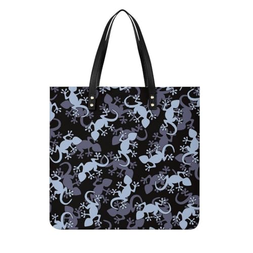 Sac à main shopper Salamandre Bleue : grand grand tote bag pour voyage de 39x39cm