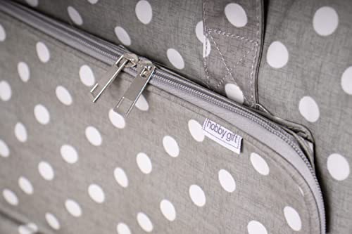 Hobby Gift Mr4660 Printed Sewing Machine Storage Bag, 43 X 37 X 20Cm, Grey Linen Polka Dot #TOP7