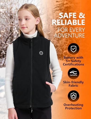 Kids Heated Fleece Vest with Battery, Electric Heating Vest for Boys and Girls. 5
