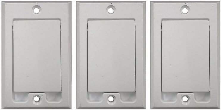 (3) Central Vacuum Square Door Inlet Valve Cover Plate for White for Hayden