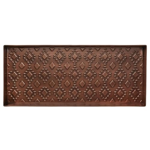 HF by LT Antlers Pattern Metal Boot-Tray 30 x 13 inches Antique Zinc Finish product thumbnail 12