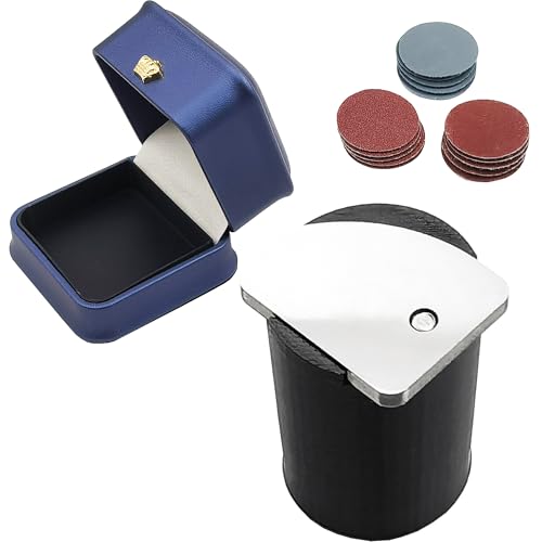 Auyuve Tungsten Denibbing Tool, 2-in-1 Paint Stripper Tool & Paint Remover Tool with Carbide Scraper, for Removing Paint, Dust, Stains, Includes 15 Sandpaper Sheets & Storage Box