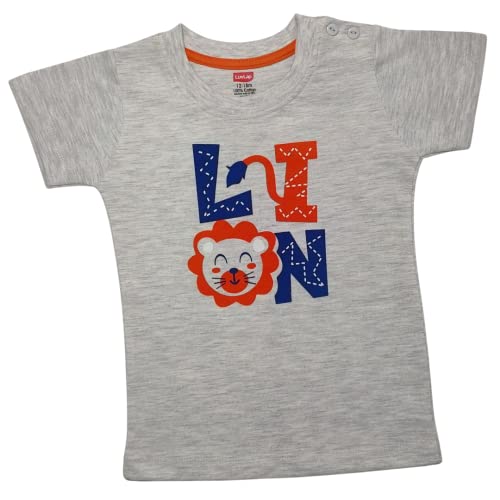 Image of LuvLap Baby Boys Regular Fit 100% Cotton Half Sleeve Boys T-Shirt Pack of 5