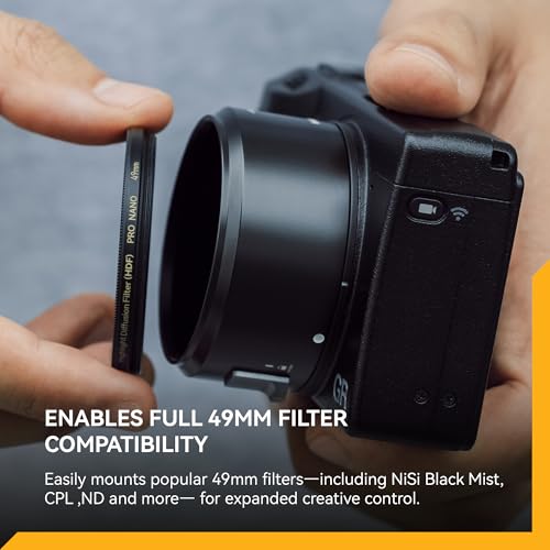 Adaptador de lente NiSi PR-12 para Ricoh GR IIIx y MK II, diseño con bloqueo seguro, compatible con rosca de 49 mm para filtros y accesorios, reemplaza al GA-2, aluminio miniatura 5
