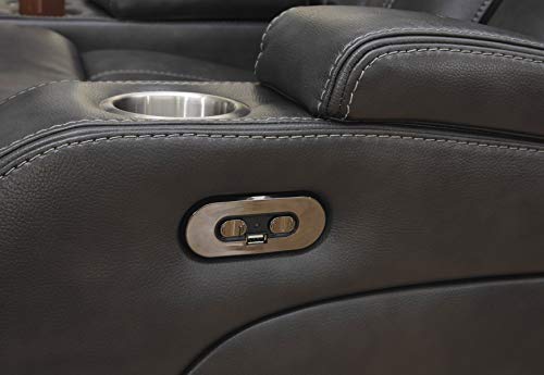 Signature Design By Ashley Turbulance Power Reclining Sofa With Usb Charging Port, Dark Gray #TOP6