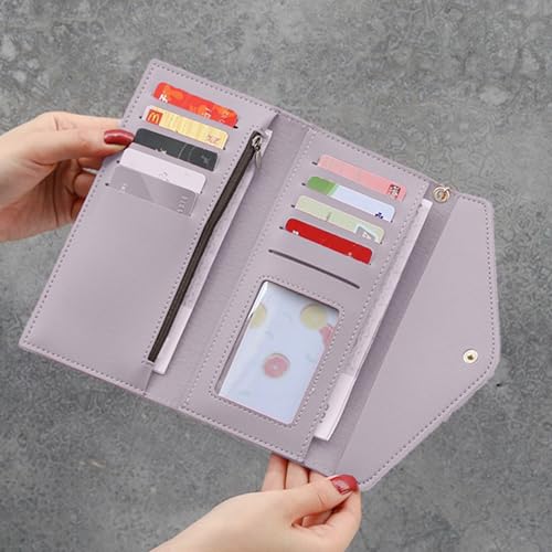 Image of Kraptick Women's Wallet -Stylish and Compact Purse Clutch Wallet for Women, Stylish Card Coin Holder, Debit Card Holder, Money Organizer and Travel Wallet with 13 Slots (Light Purple)