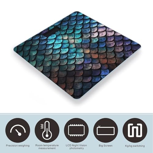 Báscula digital para baño con diseño 3D de escamas de dragón miniatura 3