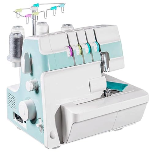 Máquina de coser overlock de 4 hilos con calibre ajustable 2