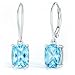 LOKILOKI Orecchini Pendenti con Topazio Azzurro Cielo in Argento Sterling 925 Genuino Gioielli di Fidanzamento di Nozze con Pietre Preziose Eleganti per I Regali delle Donne immagine