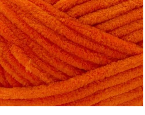 Image of Premier Yarns Parfait Chunky Chenille Yarn 3.5 Oz 6 Super Bulky Weight 3 Pack Bundle with Bella's Stitch Place Holders (Carrot)