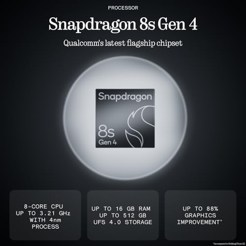 Image of Nothing Phone (3), Black (12GB, 256GB) | Snapdragon 8s Gen 4 | 50MP + 50MP + 50MP Rear Camera | 1.5K+ 120Hz AMOLED Flexible LTPS Display