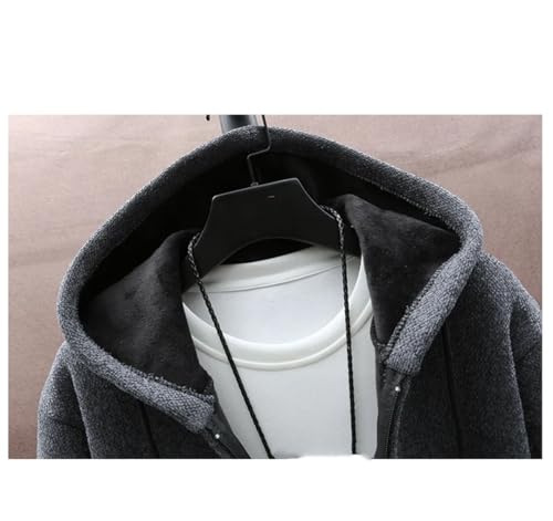 Men Long Cardigans Sweater Coat Winter Fleece Warm Male Knitted Hooded Solid Sweater Windbreaker Causal Men Clothing2