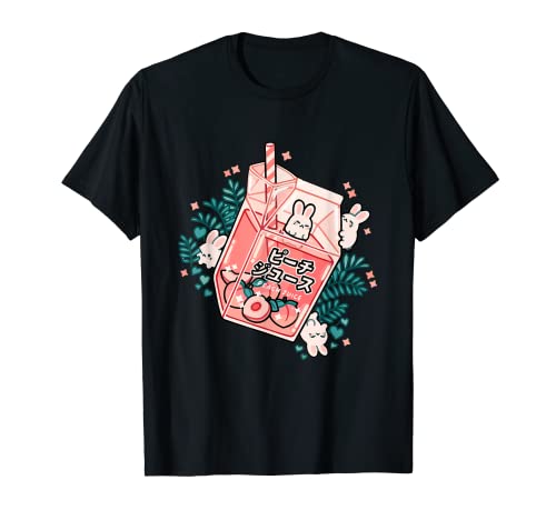 90s Japanese Kawaii Peach Milk Juice Aesthetic T-Shirt