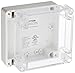 BUD Industries PN-1336-C Polycarbonate NEMA 4x Box with Clear Cover, 4-23/32 Length x 4-23/32 Width x 2-23/64 Height, Light Gray Finish by BUD Industries