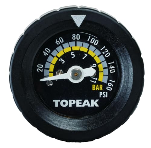 Topeak Morph Turbo mini bomba de pie con manómetro analógico abatible y base para suelo negra 3