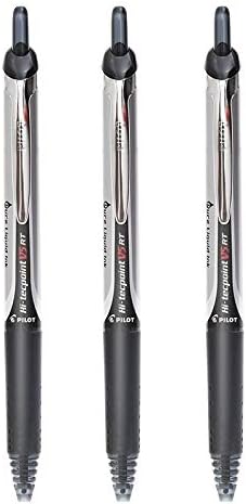 Hi Techpoint V5 RT Liquid Ink Rollerball Pen - Fine Tip - (Black 3)