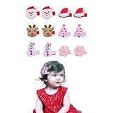 §Ｂｇ３ 赤ちゃん ヘアピン ベビー ヘアクリップ 薄毛用｜痛くない マジックテープ式 髪飾り (クリスマス)