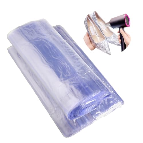 Sacs d'emballage Thermorétractable en PVC 100 Pcs Thermorétractable Sacs D'emballage, pour l'Emballage de Cadeaux, Projets de Bricolage, Savons, Livres, Pots...