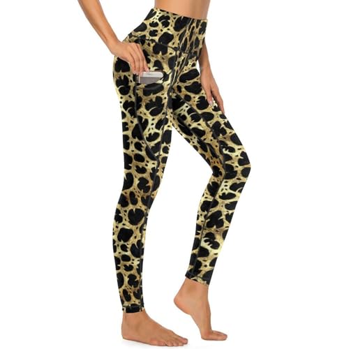 Legging d'entraînement contrôle du ventre et pantalon de yoga stretch à poches