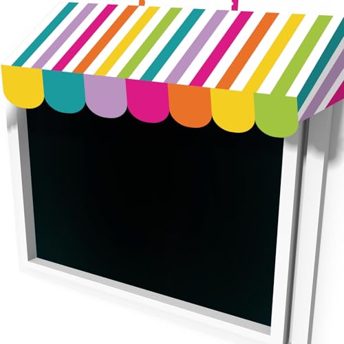 Image of Tallew 4 Pcs 3D Circus Awning Wall Decoration Farmers Market Party Decorations Carnival Awning for Halloween Carnival Theme Party Classroom Decorations(Neon Colorful)