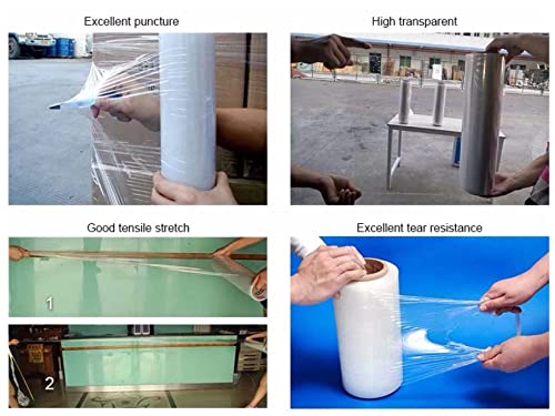 Stretch Film/Wrap Industrial Strength Extra Thick 9” X 1000Ft 80 Gauge Clear Cling Mini Durable Shrink Wrap Film Roll Plastic Wrap For Moving Heavy Duty Adhering Packing Heavy Duty Shrink Film #TOP4