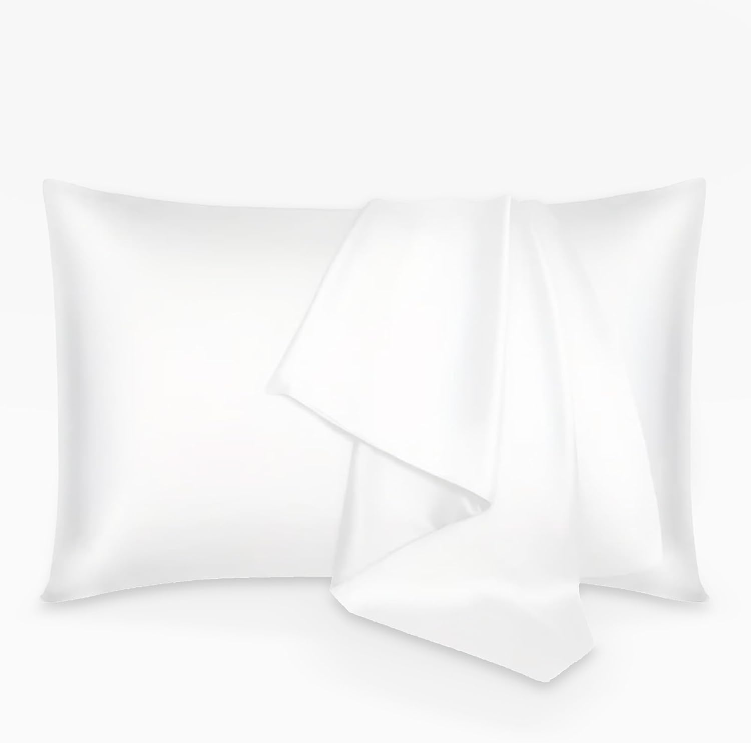 Bare Home Flannel Standard Pillowcases Set of 2-100% Cotton - Velvety Soft & Cozy - Double Brushed Heavyweight Flannel Pillowcases (Standard Pillowcase Set of 2, White)