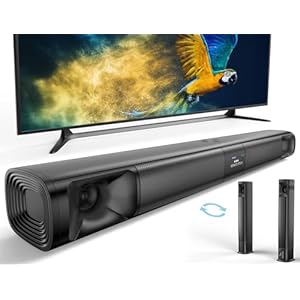 Saiyin Sound Bar for Smart TV, 31 Inches, 2-in-1 Detachable Soundbar for TV, Peak Power 90W Bluetooth TV Sound Bar for Surround Sound System,TV ARC/Optical/AUX/Wall Mount