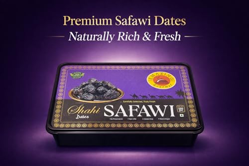 Image of Emazing Gourmet Shahi Dates Safawi (Kalmi) 500gram | Naturally Sweet Black Dates & Premium Rich Taste & Soft Texture