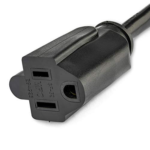 Startech.com 6Ft (2M) Power Extension Cord, Right Angle Nema 5-15P To Nema 5-15R, 13A 125V, 16Awg, Computer Power Extension Cord, Flat Extension Cord, Ac Outlet Extension Cable (Rfx-6F-Power-Cord) #TOP2