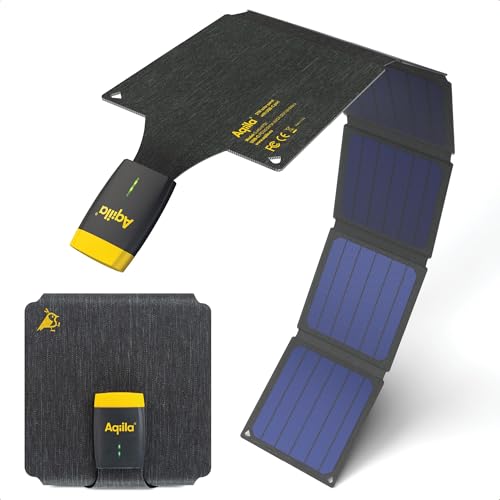 Solar Ladegerät, 21W, USB-C Ausgang, 18W PD 3.0 Schnellladefunkti...