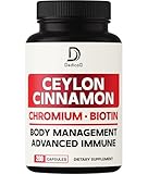 DEDICAD 13in1 Ceylon Cinnamon Capsules - 200 Capsules with Chromium Picolinate, Biotin, Grape Seed, Elderberry & More