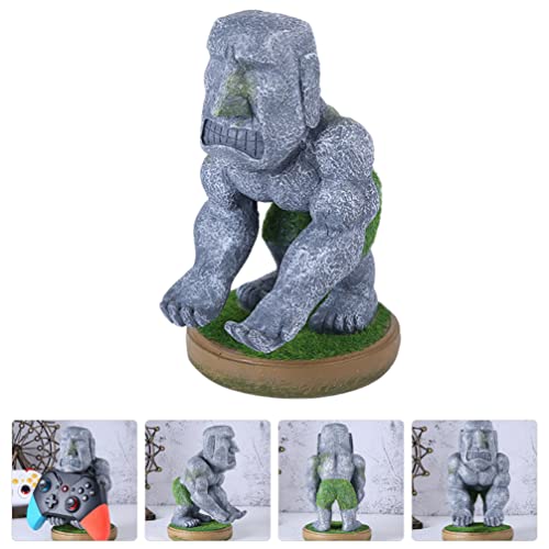 Support de manette de jeu Moai compact et stable accessoire de bureau unique en résine - 8