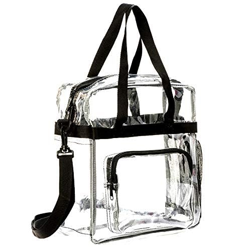 K-Cliffs Heavy Duty Clear Tote Deluxe See Through Messenger Work Bag Durable Transparent PVC Lunch Bag3