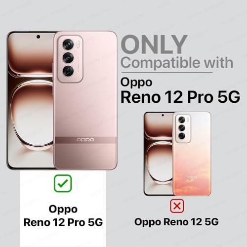 Image of WOW IMAGINE Crystal Clear Transparent Back Case Cover for Oppo Reno 12 Pro 5G | Full Device & Camera Protection Shockproof TPU Silicone Back Cover Case - Transparent