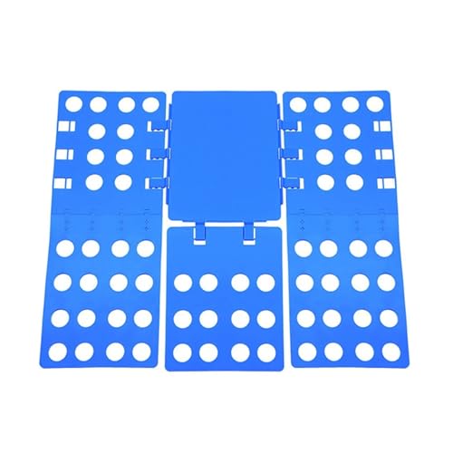 Doblador de ropa en forma de T, 2 tablas plegables de plástico multicolor for ropa(Blu)
