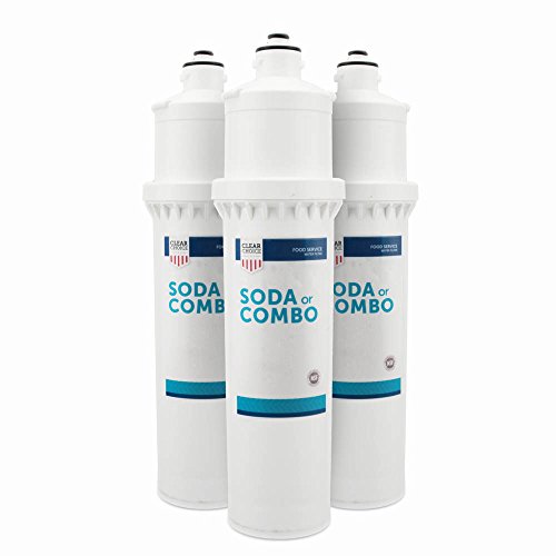 Clear Choice Soda Fountain Filtration System Replacement Cartridge for Everpure 7CB5 EV9618-11 Also Compatible with BevGuard BGE-3300, EcoLab 9320-2405, Nu Calgon 9618-16, 3-Pack